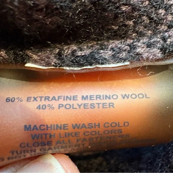 Title Nine Barra Houndstooth Tunic Sweater Dress Size M Brown Black Turtle Neck - Picture 7 of 16